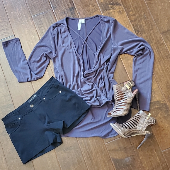 ALYA SUEDED BLOUSE SZ Sm - Picture 2 of 11